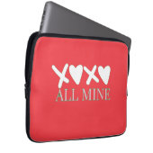 ALL MINE XOXO Valentine Shirt - Minimal Love Desig Laptopschutzhülle (Vorne Rechts)