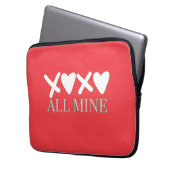 ALL MINE XOXO Valentine Shirt - Minimal Love Desig Laptopschutzhülle (Vorderseite Links)