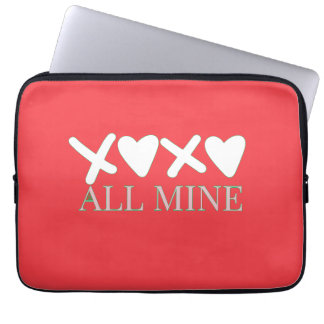 ALL MINE XOXO Valentine Shirt - Minimal Love Desig Laptopschutzhülle