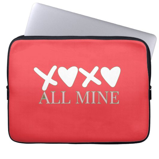 ALL MINE XOXO Valentine Shirt - Minimal Love Desig Laptopschutzhülle (Vorderseite)
