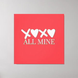 ALL MINE XOXO Valentine Shirt - Minimal Love Desig Leinwanddruck