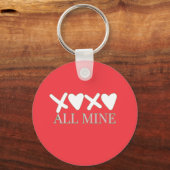 ALL MINE XOXO Valentine Shirt - Minimal Love Desig Schlüsselanhänger (Vorderseite)