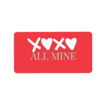 ALL MINE XOXO Valentins-Shirt - Minimal Love Desig