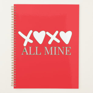 ALL MINE XOXO Valentins-Shirt - Minimalistisches L Planer