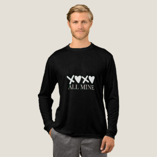 ALL MINE XOXO Valentins-Shirt - Minimalistisches L Tri-Blend Shirt