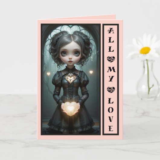 All My Liebe niedliche, anpassbare Valentinenkarte Karte (Kleine Pflanze)