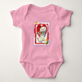 "All My Liebe" Retro Katze Valentine Kleinkind Ruf Baby Strampler (Vorderseite)
