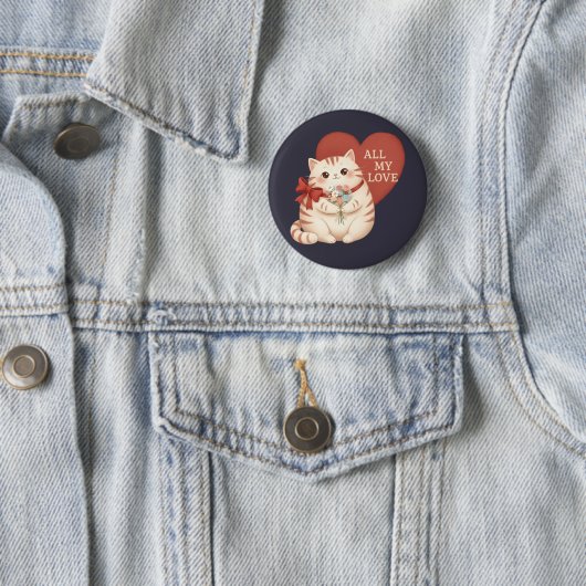 All My Love Tabby Cat Button (Beispiel)