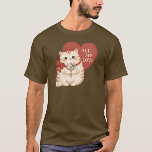 All My Love Tabby Cat T-Shirt (Vorderseite)