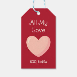 All My Love Valentine Gift Tag Geschenkanhänger
