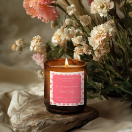 All My Love Valentine – Romantisches Rosa Kerzenla Quadratischer Aufkleber