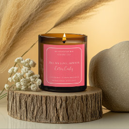 All My Love Valentine – Romantisches Rosa Kerzenla Quadratischer Aufkleber
