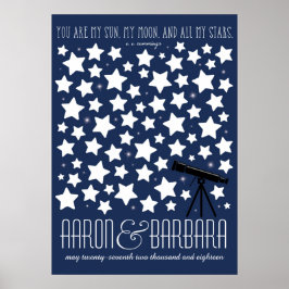 All My Stars Custom Wedding Guestbook Poster 20x28