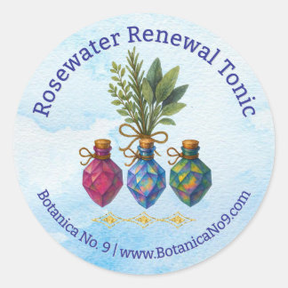 All Natural Botanical Herbal Handmade Product  Runder Aufkleber