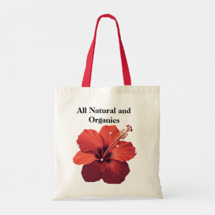 "All Natural & Organics" Tote Bag - Hibiskus Flown Tragetasche