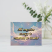 All negative energy is returned to sender  postkarte (Stehend Vorderseite)