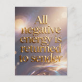 All negative energy is returned to sender  postkarte (Vorderseite)