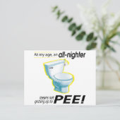 All-Nighter Postkarte (Stehend Vorderseite)