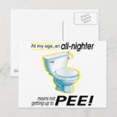 All-Nighter Postkarte (Vorne/Hinten)