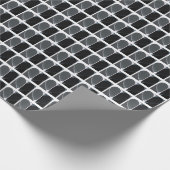 All Occasion Black and White Half Hearts Pattern Geschenkpapier (Ecke)
