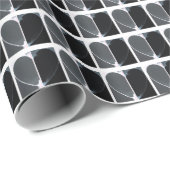 All Occasion Black and White Half Hearts Pattern Geschenkpapier (Rolleneckpunkt)