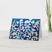 All Occasion Blue Abstract Greeting Card Karte (Vorderseite)
