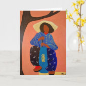 All Occasion Caribbean Drummer Card Karte (Gelbe Blume)