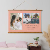 All of Me Loves All of You Custom Photo Collage Wandteppich Mit Holzrahmen (Schlafzimmer)