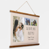 All of Me Loves All of You Photo Collage Wandteppich Mit Holzrahmen (Gewinkelt)