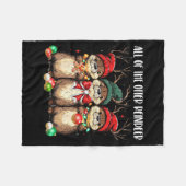 All Of The Otter Reindeer Christmas Otters Santa X Fleecedecke (Vorderseite (Horizontal))