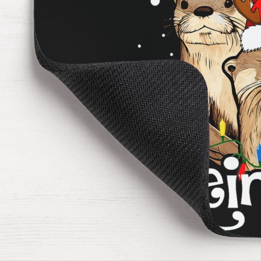 All Of The Otter Reindeer Christmas Otters Santa X Mousepad (Ecke)