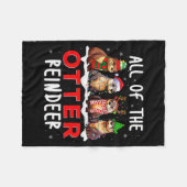 All Of The Otter Reindeer Santa Christmas Xmas Ott Fleecedecke (Vorderseite (Horizontal))