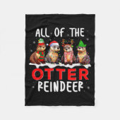 All Of The Otter Reindeer Santa Christmas Xmas Ott Fleecedecke (Vorderseite)