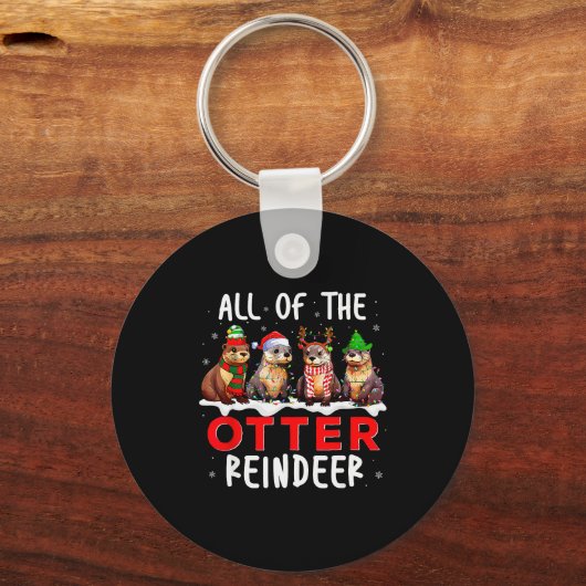 All Of The Otter Reindeer Santa Christmas Xmas Ott Schlüsselanhänger (Vorderseite)