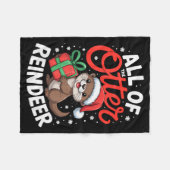All Of The Otter Reindeer, Sea Otter Christmas Paj Fleecedecke (Vorderseite (Horizontal))