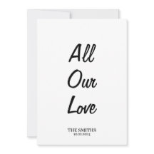 All Our Love Dankeskarten - Einseitig für Notizen