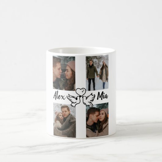 All Our Moments – Personalized Couple Photo Mug Kaffeetasse (Mittel)