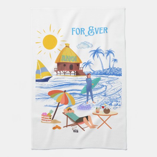 All-Over-Druck  Geschirrtuch (Vertikal)