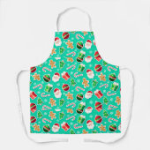 All-over-Holiday-Print-Schürze, mittlere Schürze (Vorderseite)