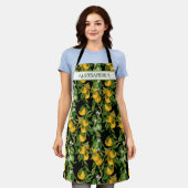 All-over Lemons Muster Personalisiert Küche Schürze (Getragen)