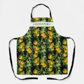 All-over Lemons Muster Personalisiert Küche Schürze (Vorderseite)