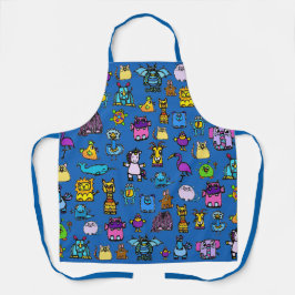 All-Over Print Apron - Blue (Adult) Schürze