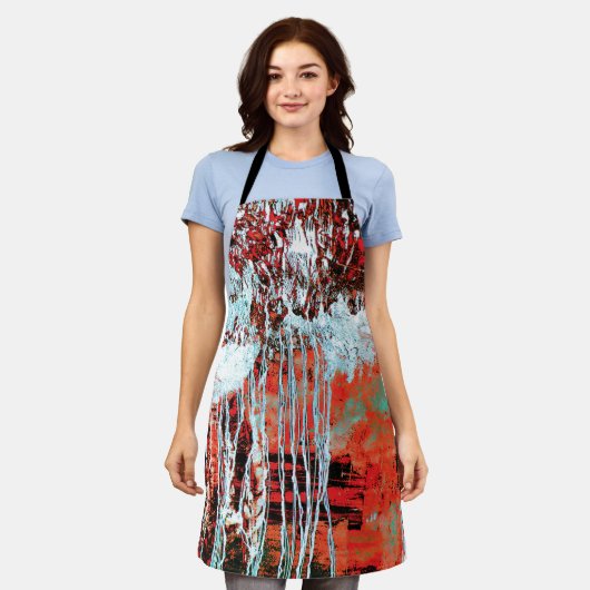All‑Over Print Apron – Corrosion Pulse Schürze (Getragen)