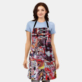 All‑Over Print Apron – Fragmented Pulse Schürze (Getragen)