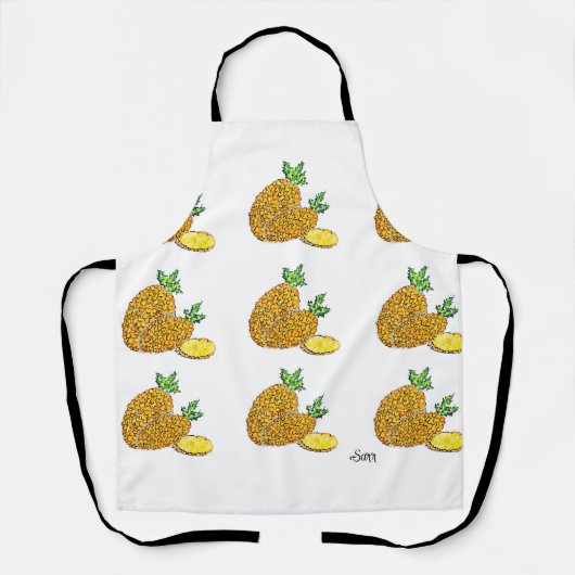 All-Over Print Apron  : Pineapples  Schürze (Vorderseite)