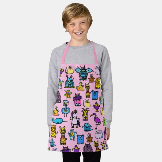 All-Over Print Apron - Pink Schürze (Getragen)