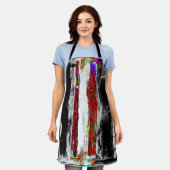 All-Over Print Apron – Reflection Layers Schürze (Getragen)