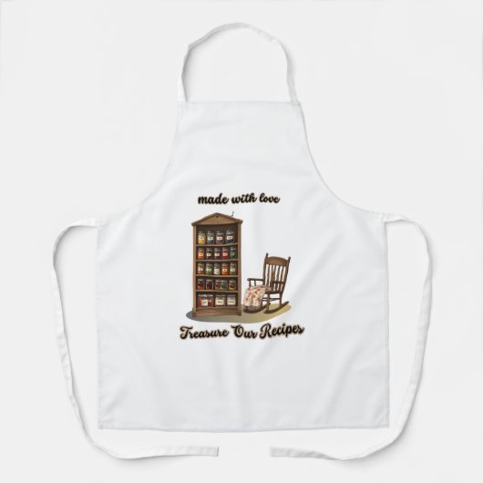 All-Over Print Apron, Treasure Our Recipes Schürze (Vorderseite)