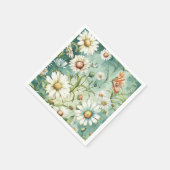All-over Print Daisy Paper Napkins, Serviette (Ecke)