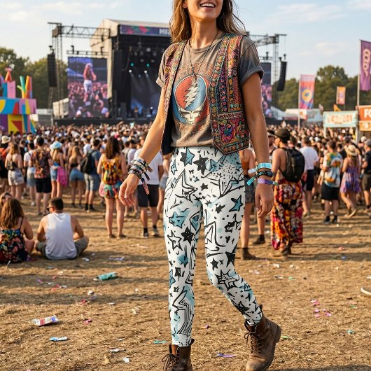 All-Over-Print-Leggings mit Sternenhimmel Leggings